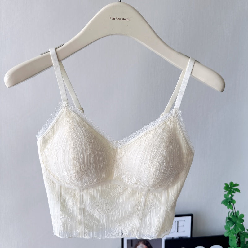Women's Back Camisole Underwear With Chest Pad Lingerie Sets