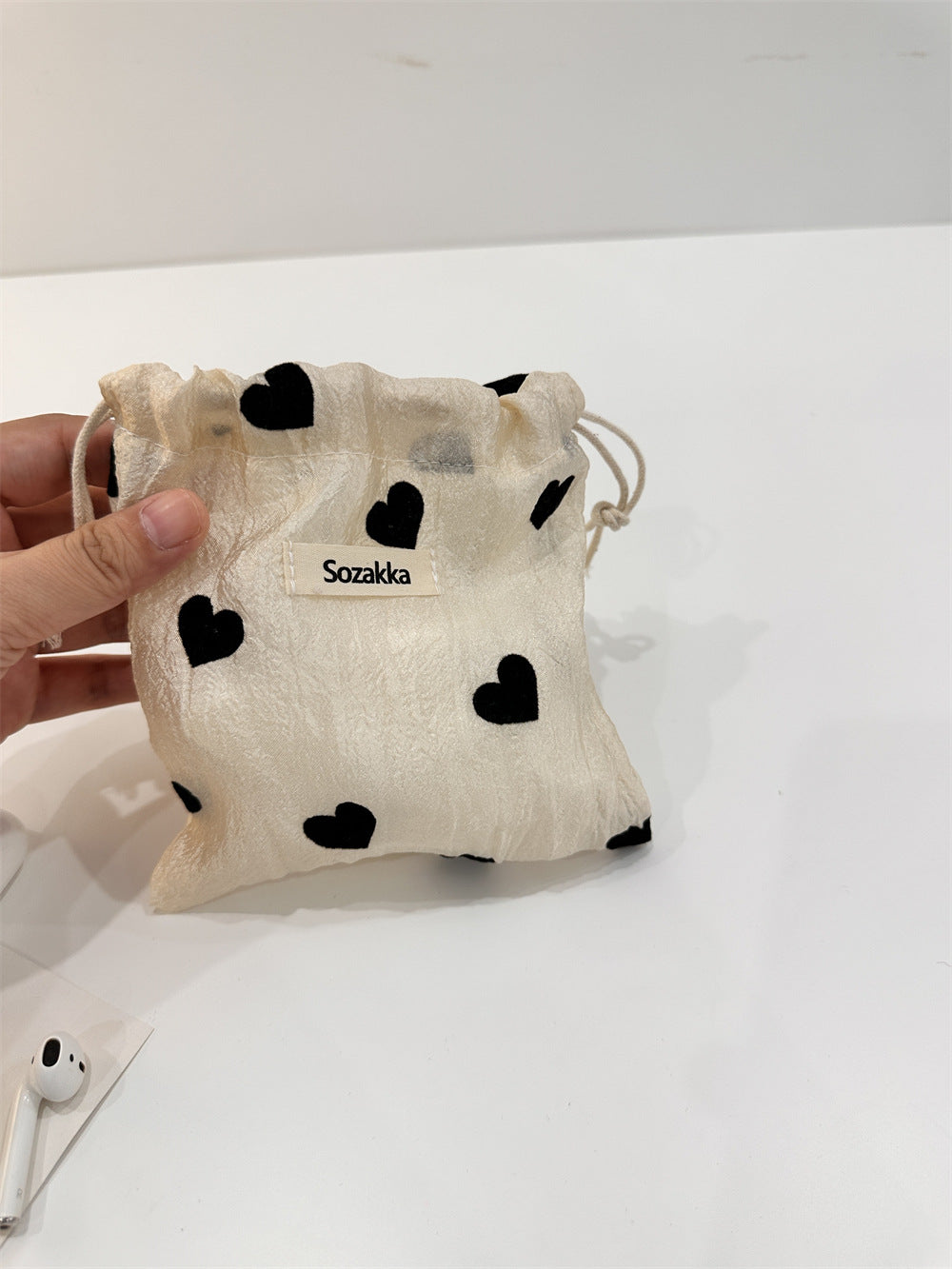Love Drawstring Items Storage Cloth Sundries Handbags
