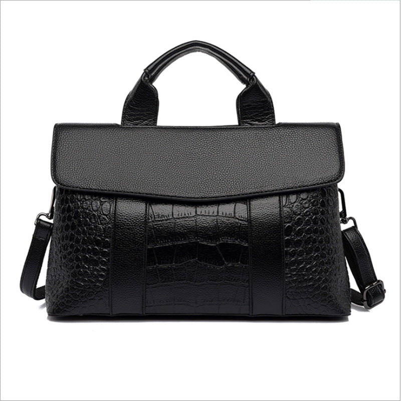 Women's Retro Elegant Large Capacity Alligator Print Handbags