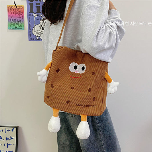 Cute Smiley Face Biscuit Style Large Capacity Everyday Bags