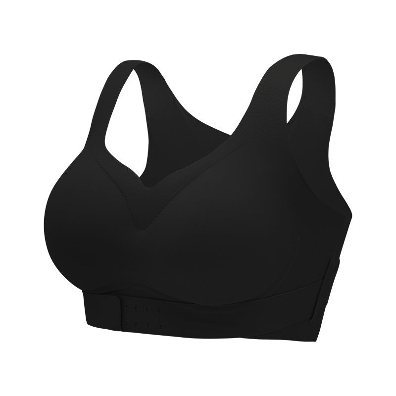 Women's Front Buckle Gathered Without Trace Soft Support Bras