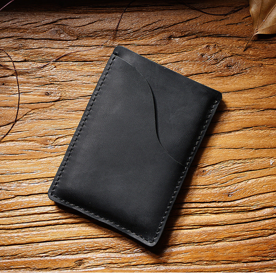 Crazy Horse Leather Simple Change Multifunctional Card Holder