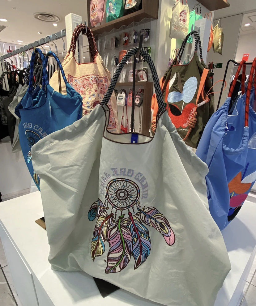 Minority Embroidered Environmental Protection Cloth Female Large Capacity Totes Handbags
