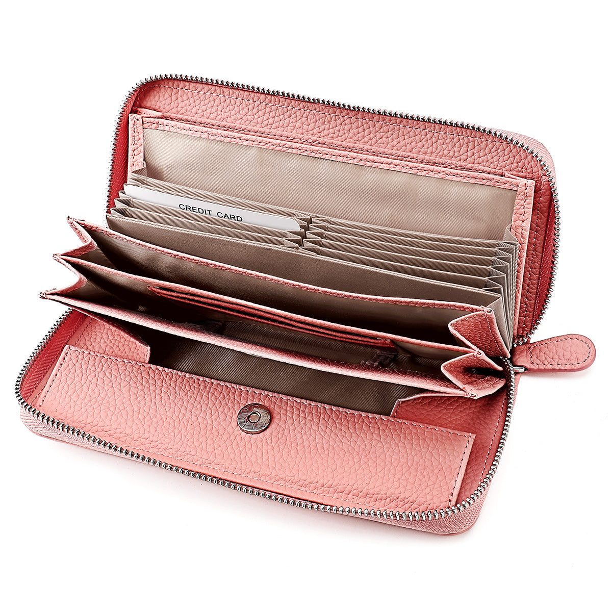 Women's Swiping Leather Long Style Expanding Clutch Ladies Wallet