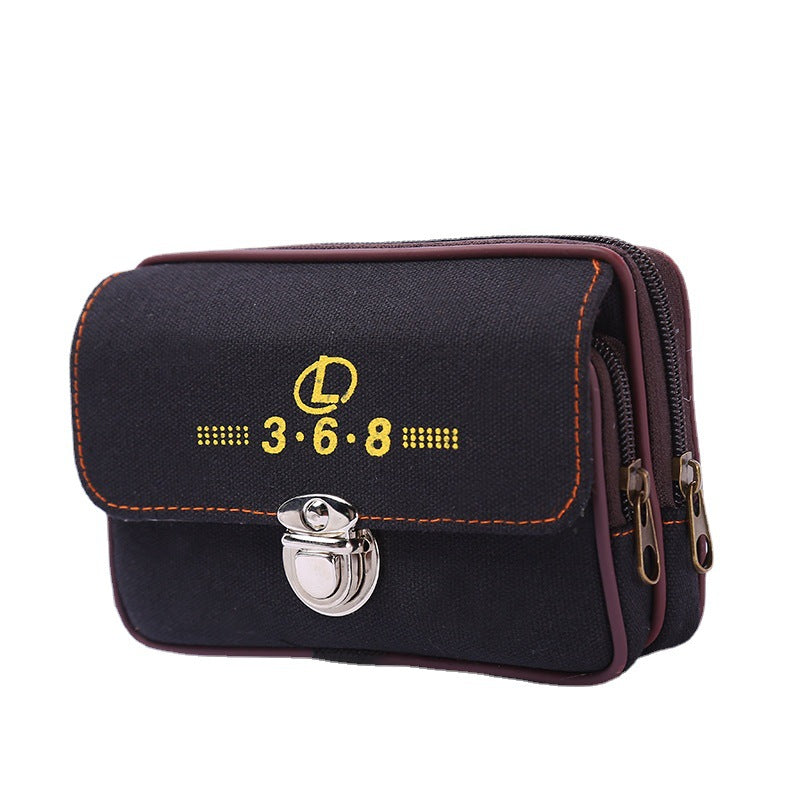 Men's Multifunctional Mortise Horizontal Leisure Pannier Mobile Men's Waist Packs