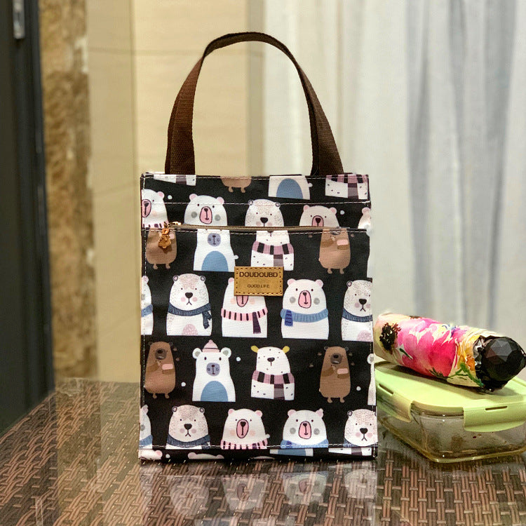 Running Volume Korean Style Waterproof Lunch Box Portable Handbags