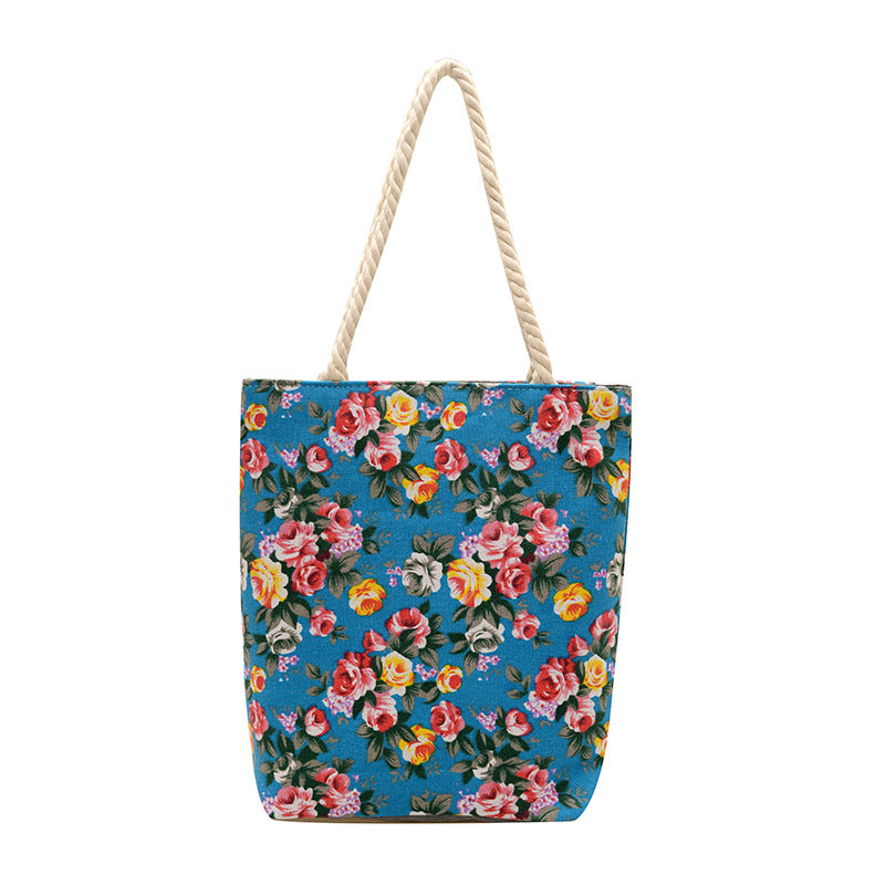 Women's Printed Canvas Floral Cloth Ethnic Style Women's Shoulder Bag