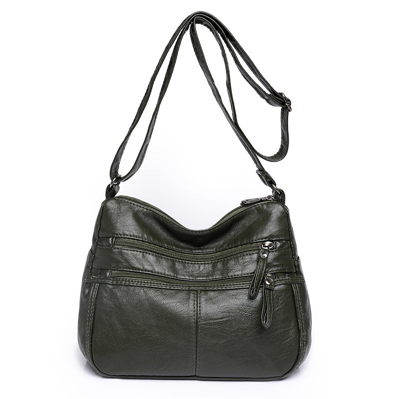 Women's Trendy Soft Leather Multilayer Fashion Lady Bags