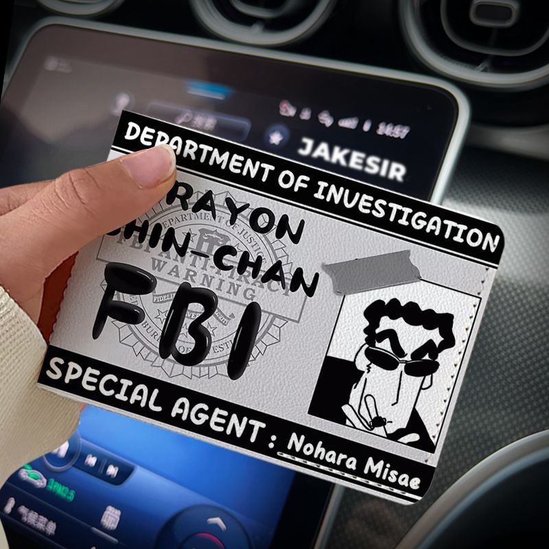 Crayon Funny Driving License Protective Cover Card Holder