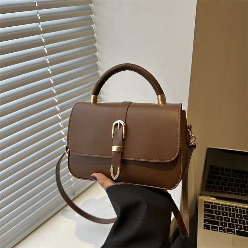 Korean Style Fashion Retro Solid Color Simple Commute Elegant Bags