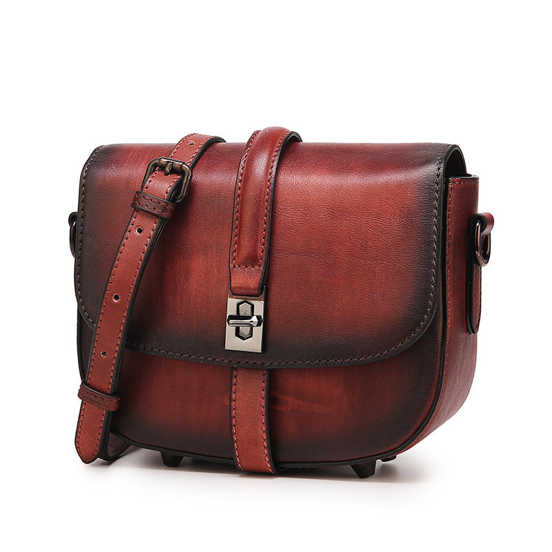 Women's Genuine Leather Pure Hand-rub Color Retro Bags