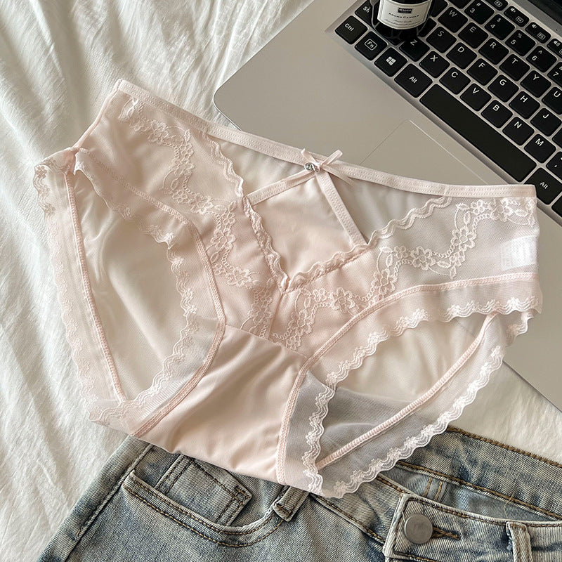 Affordable Luxury Style Light Lace Jacquard Thin Panties