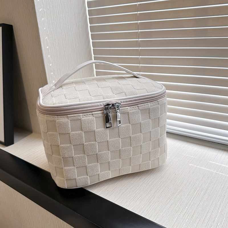 Plaid Cosmetics Storage High-grade Portable Super Hot Cosmetic Bags