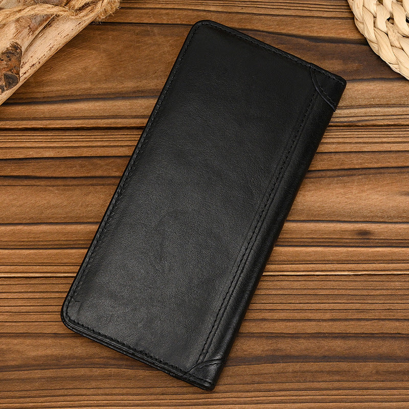 Men's Long Genuine Leather Multi Slots First Layer Men's Wallet