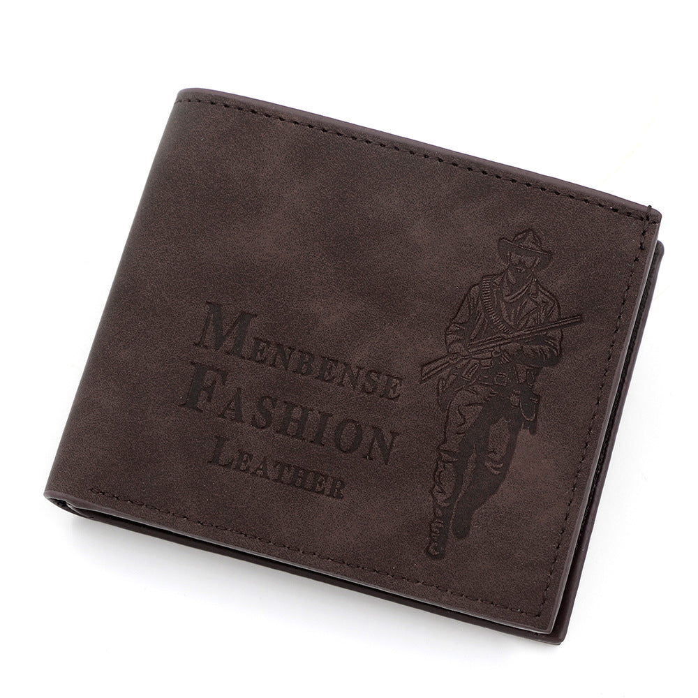 Men's Creative Retro Hunter Short Open Men's Wallet
