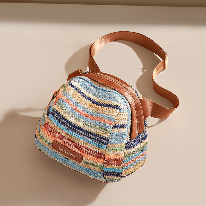 Women's High-grade Rainbow Commuter Shell Shopping Versatility Women's Messenger Bag