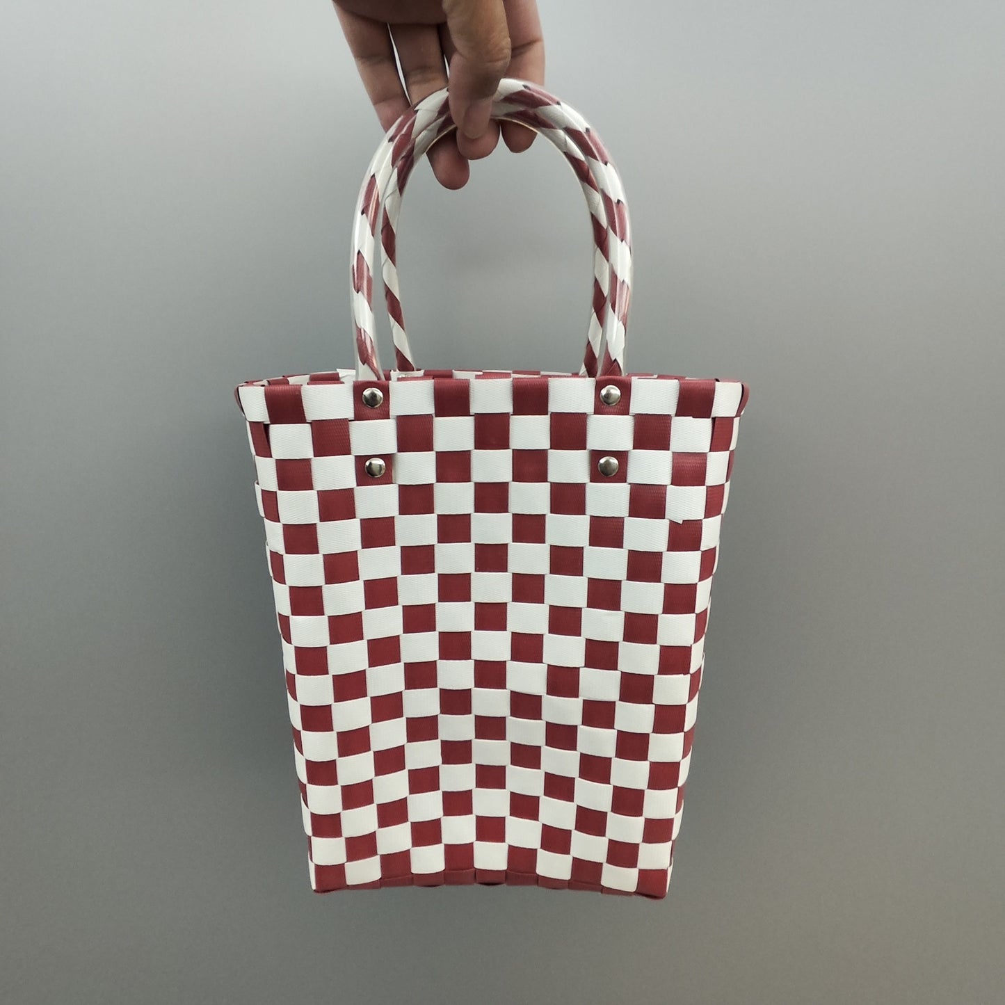 Vertical Simple Fashion Woven Storage Basket Handbags