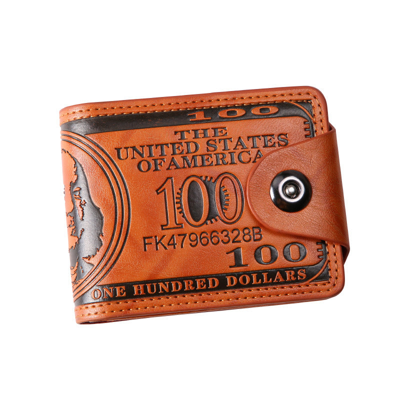 Men's Short Fashion Personality Dollar Two-fold Multiple Men's Wallets