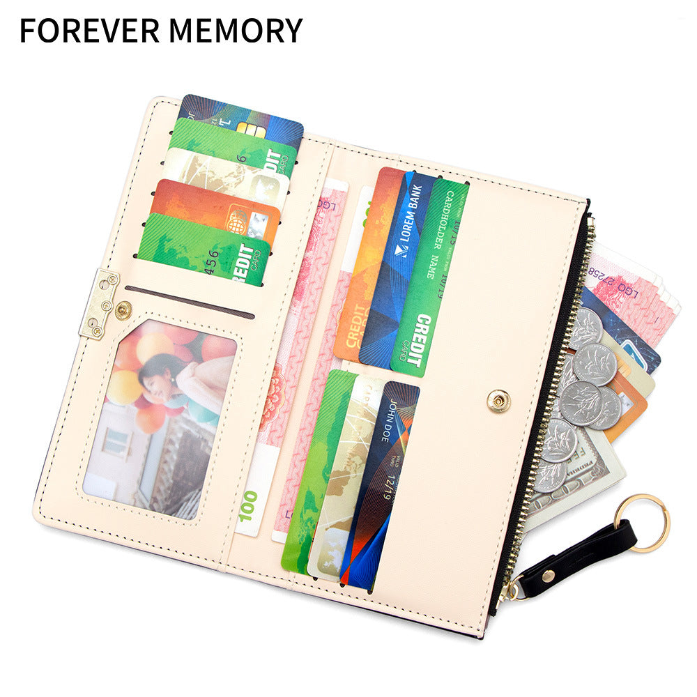 Women's Korean Fashion Clutch Fashionable Solid Color Ladies Wallet