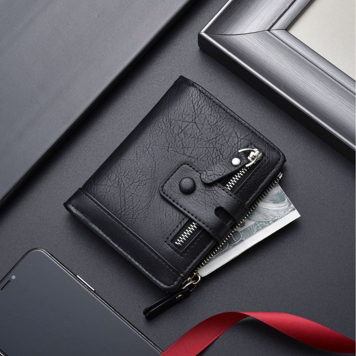 Men's Zipper Multiple Slots Large Capacity Multifunctional Men's Wallet