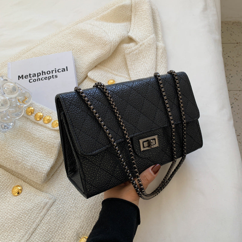 Women's Rhombic Embroidery Thread Spring Korean Style Trendy Women's Shoulder Bag