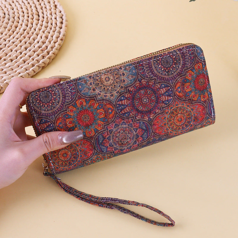 Women's Ethnic Style Pattern Clutch Multiple Slots Ladies Wallet