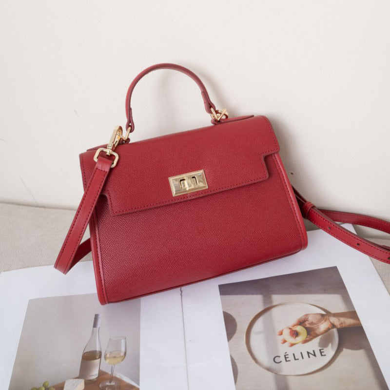 Cowhide Mini High Sense Dinner Wedding Genuine Leather Kelly Second Bags
