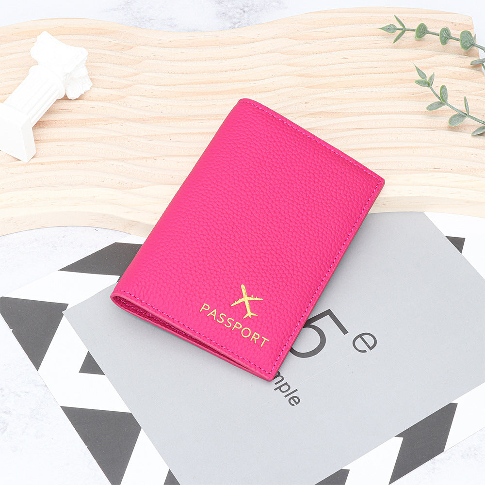 Women's & Men's Pure First Layer Cowhide Passport Fashion Thin Leather Ladies Wallet