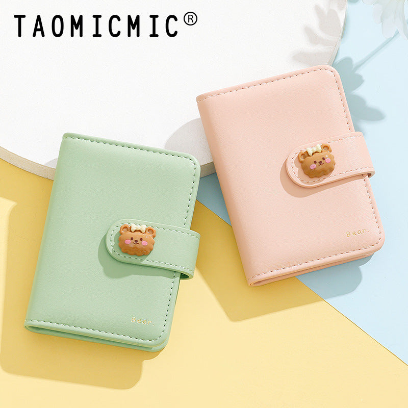 Cute Short Loose-leaf Mini Portable Large Card Holder