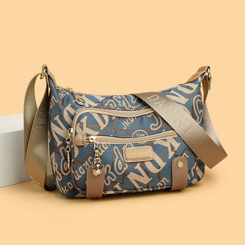 Women's Oxford Cloth Embroidered Mother Fashion Canvas Shoulder Bags