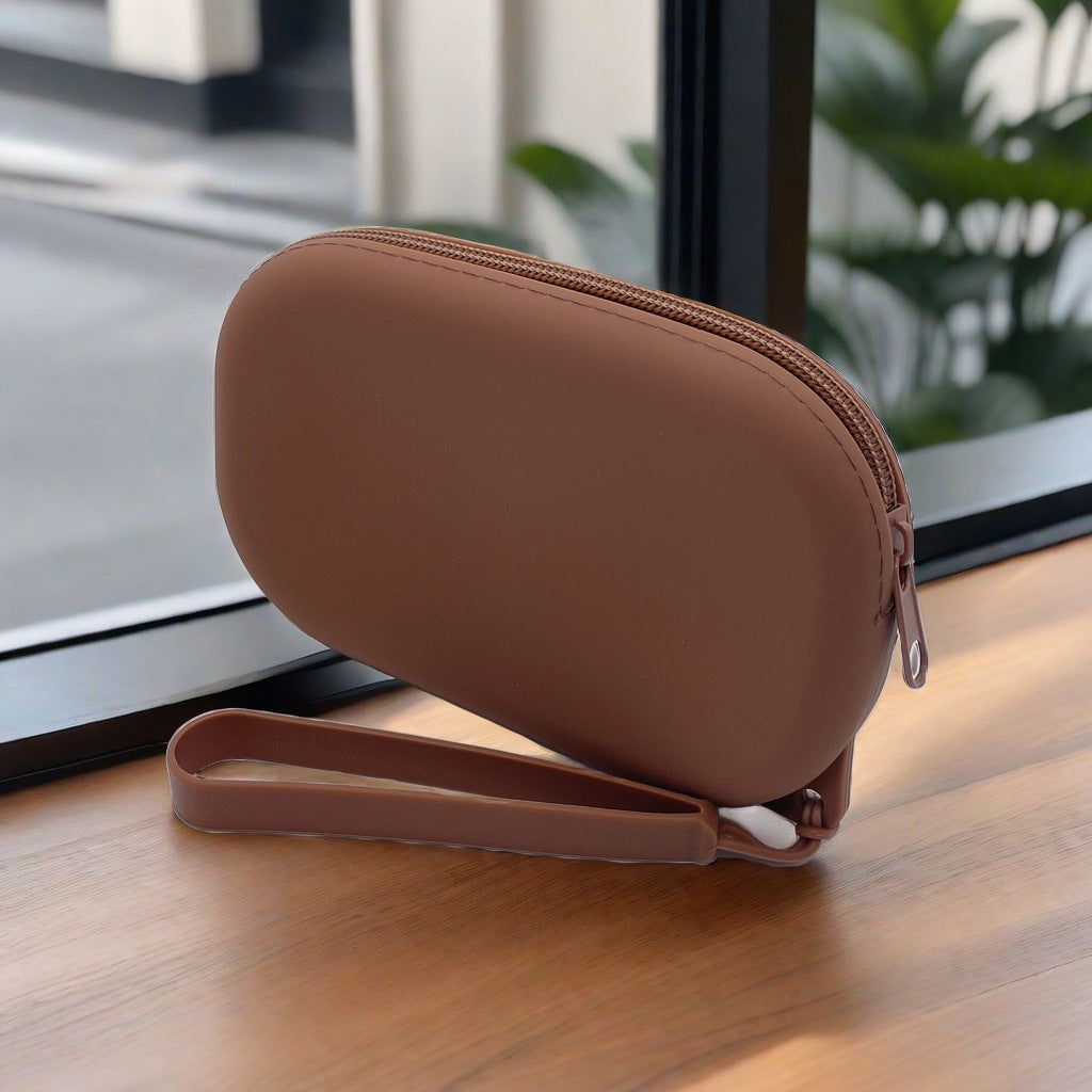 Silicone Object Storage Oval Bank Earphone Cosmetic Bags