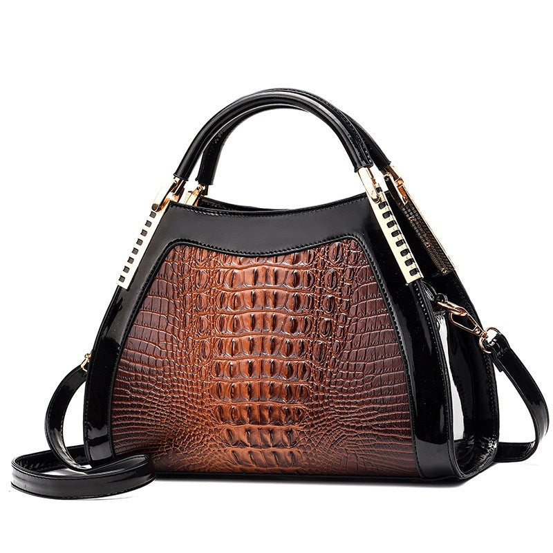 Women's Pattern Large Capacity Textured Western Style Handbags