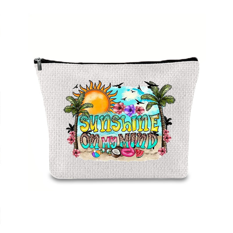 Printing Buggy Large Capacity Simple Zipper Makeup Bag