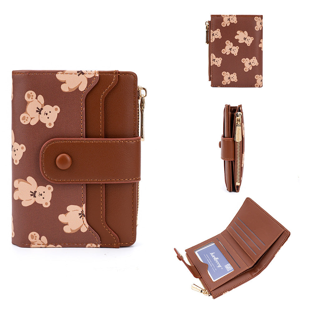 Women's Short Chic Animal Print Thin Section Ladies Wallets