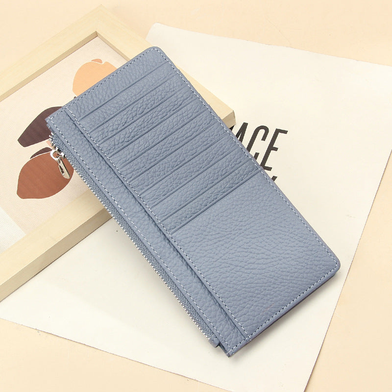 Women's Style Multiple Slots First Layer Cowhide Ladies Wallet