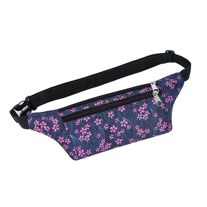 Women's Printed Running Invisible Body Money Collection Men's Waist Packs