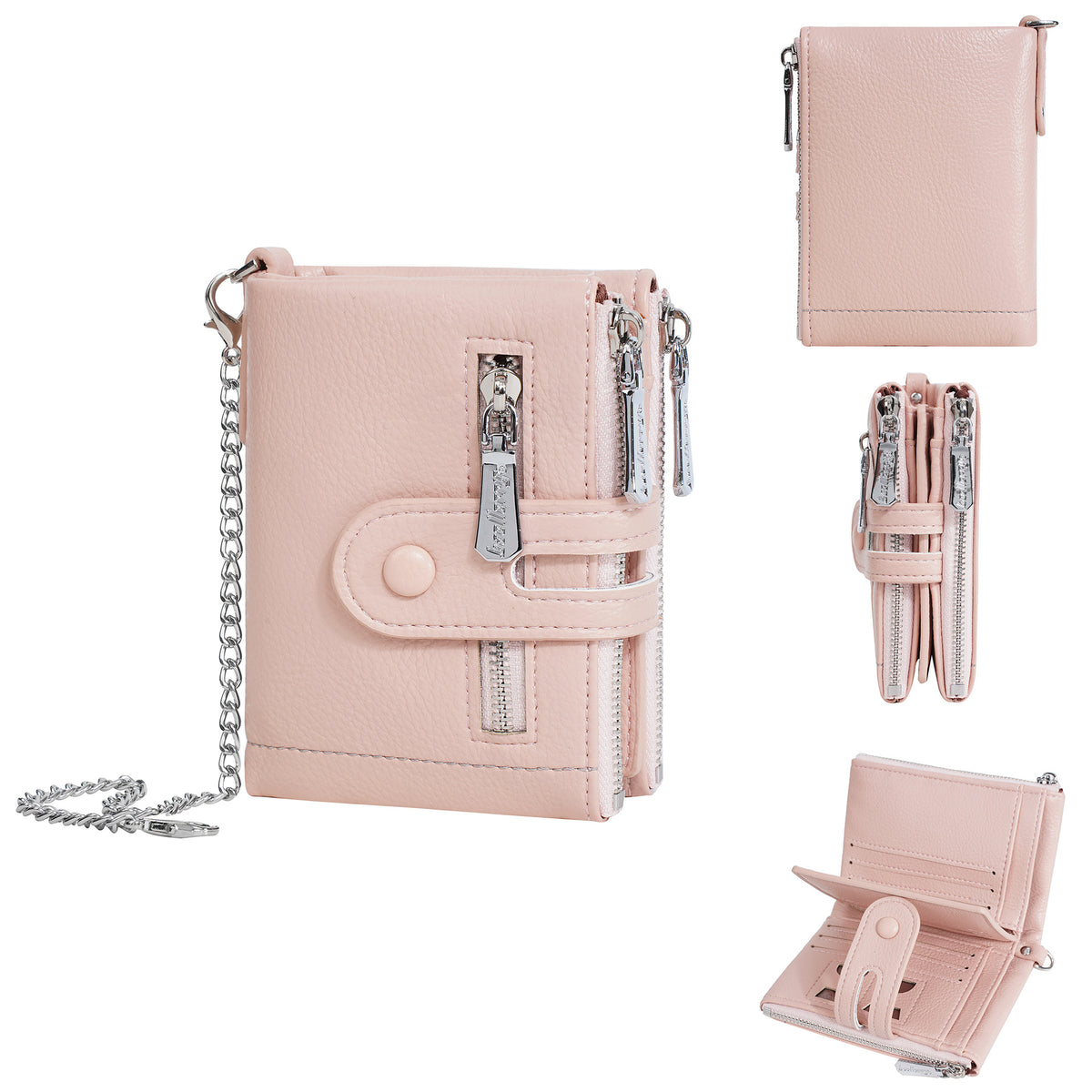 Women's Short High-grade Multi Slots Zipper Soft Ladies Wallet
