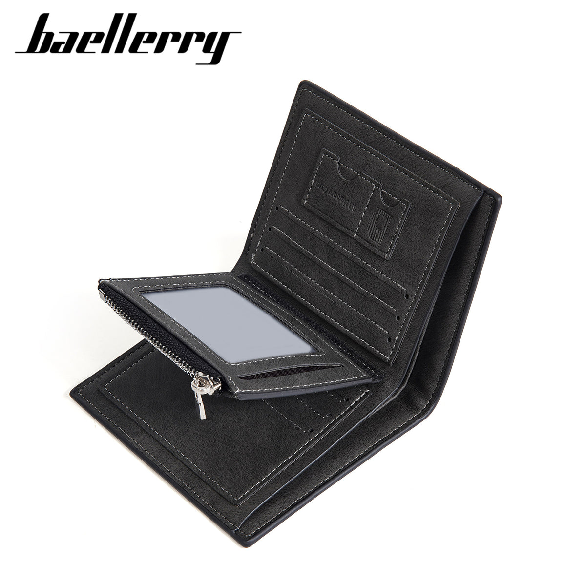 Men's Short Business Multiple Slots Zipper Horizontal Men's Wallet