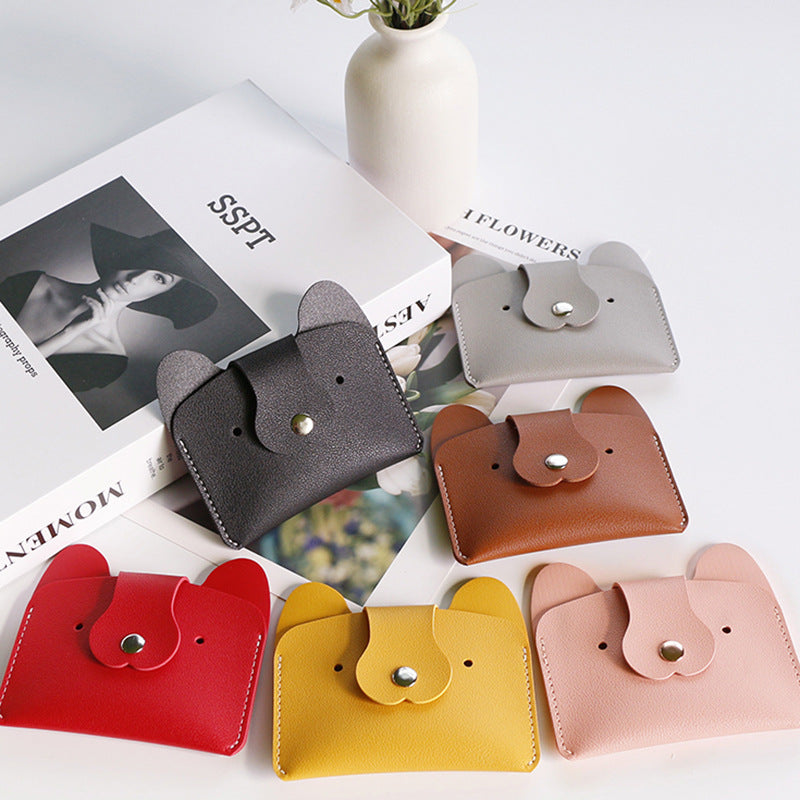 Creative Cartoon Simple Puppy Bus Printable Card Holder