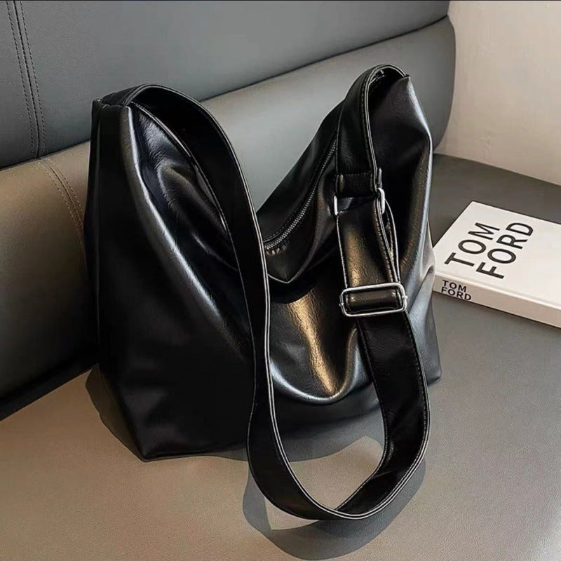 Women's Korean Style Soft Leather Large Crossbody Bags