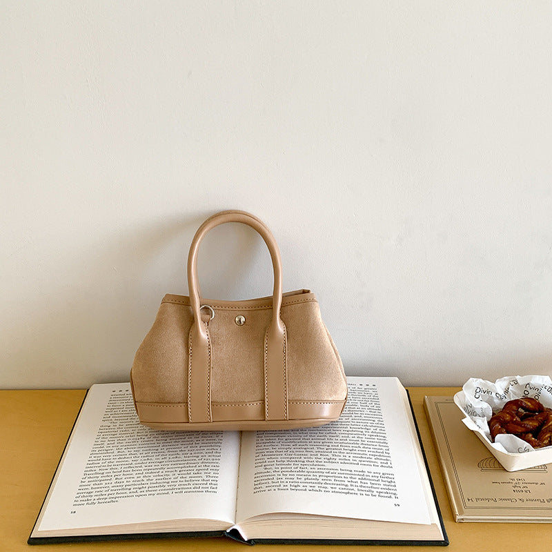 Durable Korean Suede Stitching Portable Design Bags