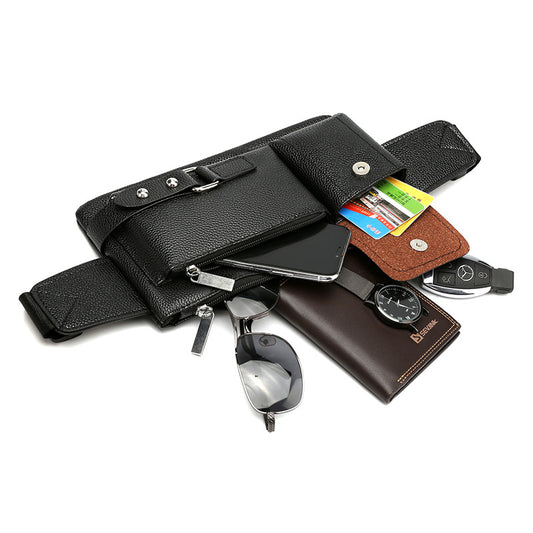 Men's Business Cross Body Waterproof Leather Men's Chest Bags