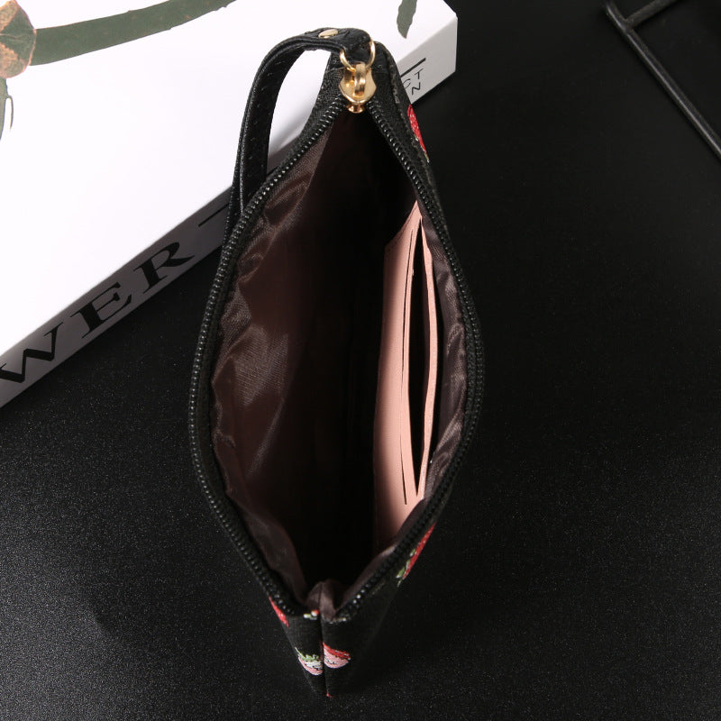 Women's Retro Zipper Short Simple Multifunction Storage Ladies Wallet