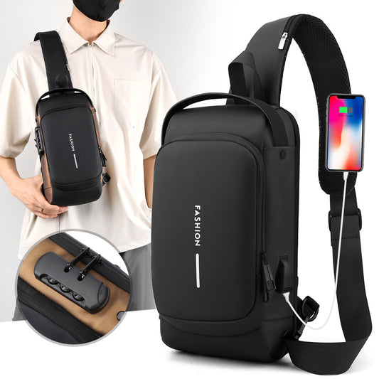 Men's Versatile Beautiful Popular Motorcycle Password Men's Chest Bags