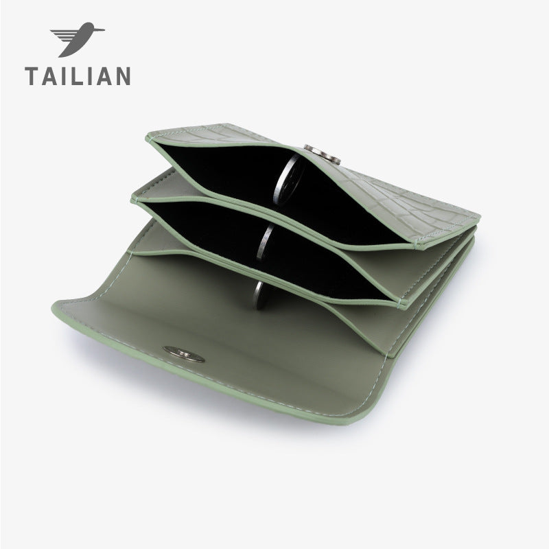 Unique Women's Crocodile Pattern Design Business Card Holder