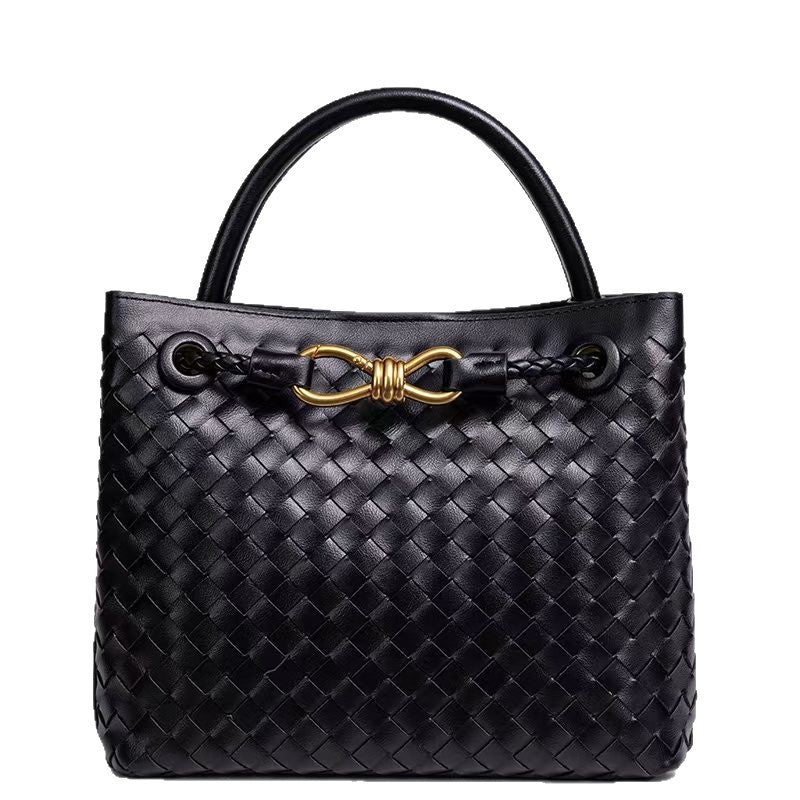 Women's Bow Hand-woven Simple Portable Classic Style Women's Shoulder Bag