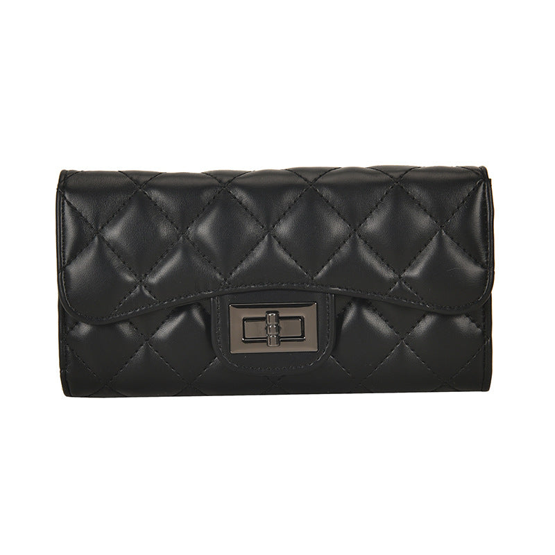 Women's Korean Style Rhombus Short Clutch Multi Ladies Wallet