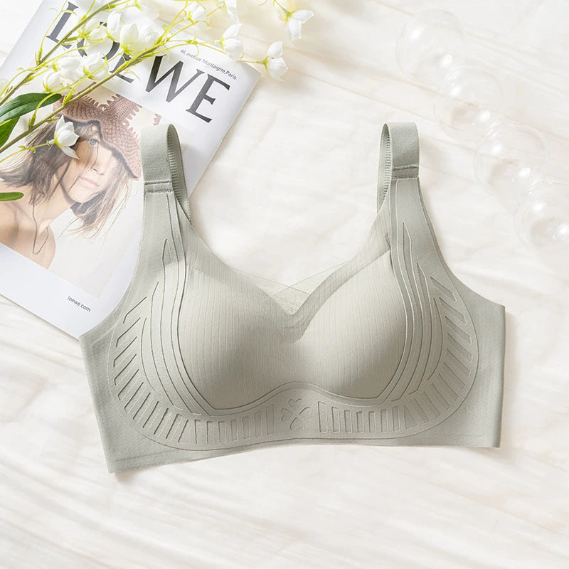 Women's Pull Up Support Underwear Seamless Soft Breast Everyday Bras