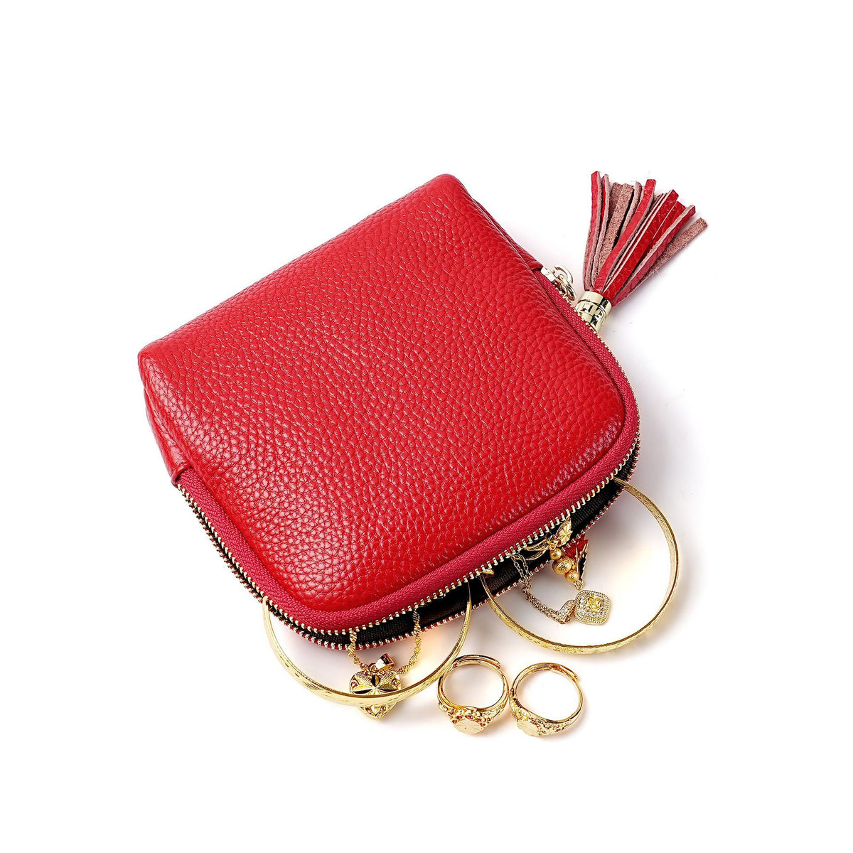 Women's Jewelry Storage Gold Necklace Bracelet Earrings Pendant Texture Buggy Genuine Ladies Wallet