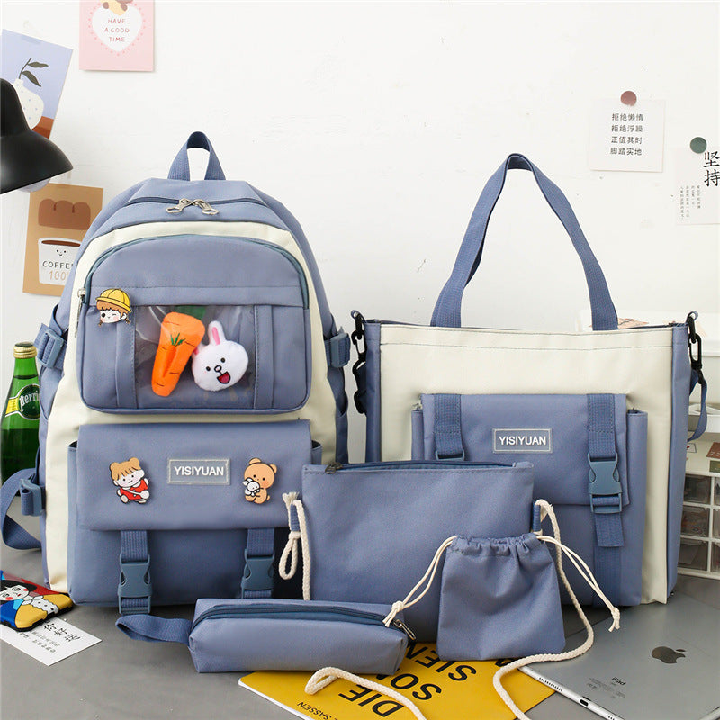 Women's Canvas Korean Large Capacity Campus Backpacks